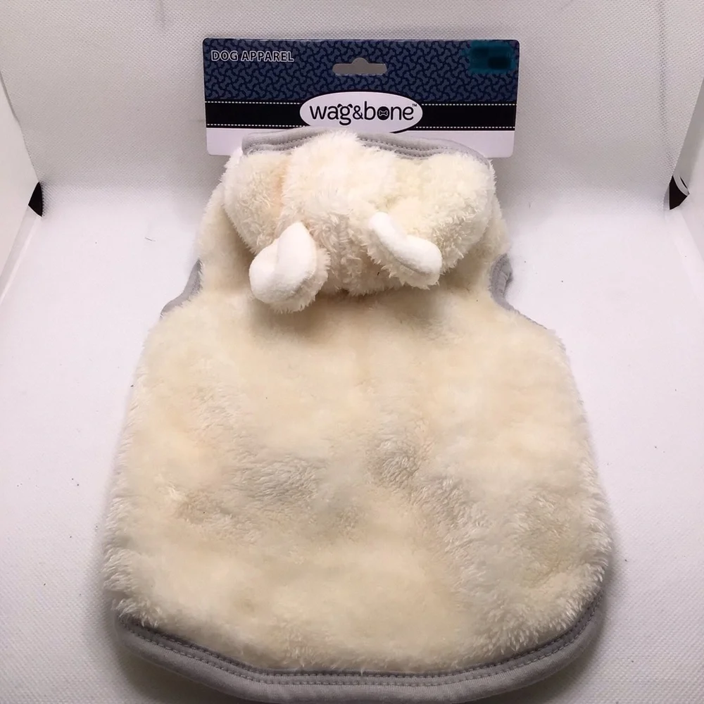 Cute Adorable Funny Fuzzy Bear Dog Pet Costume Hooded Fleece Sweater
